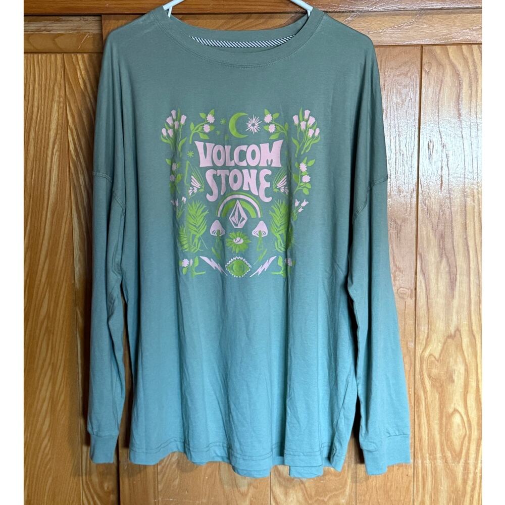 NWT Volcom Stone "Werkin Doubles" Graphic Long Sleeve Tee L